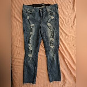 Distressed jeans